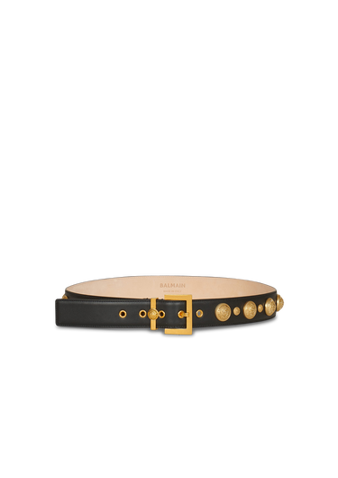 Leather and gold-tone Coin Belt belt