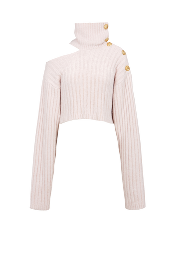 Cropped velvet pullover